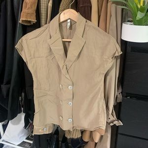 Zara Trf Nude Blouse